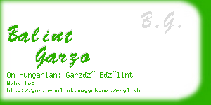 balint garzo business card